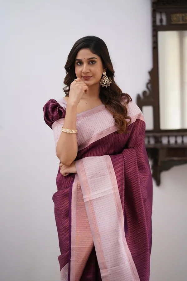 Banarasi_Soft_Silk_WINE-OFF-WHITE_Premium-Fancy_Saree_With_Blouse_For_Women
