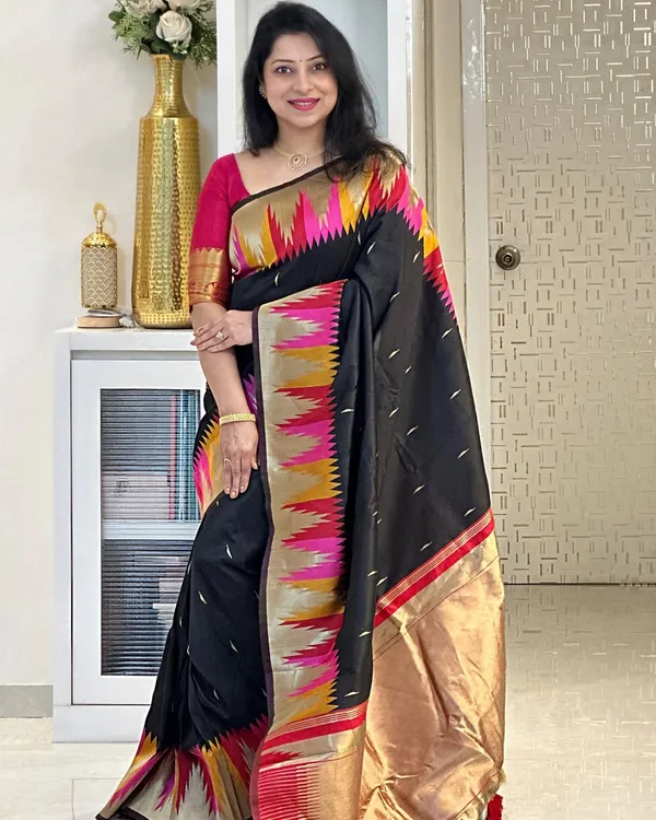 Banarasi_Soft_Silk_BLACK_Premium-Fancy_Saree_With_Blouse_For_Women
