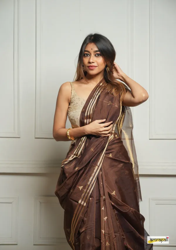 Pure_Soft_Cotton_COFFEE_Premium-Fancy_Saree_With_Blouse_For_Women