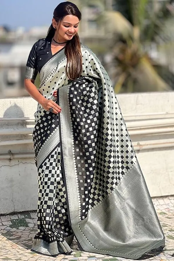Banarasi_Soft_Silk_BLACK_Premium-Fancy_Saree_With_Blouse_For_Women