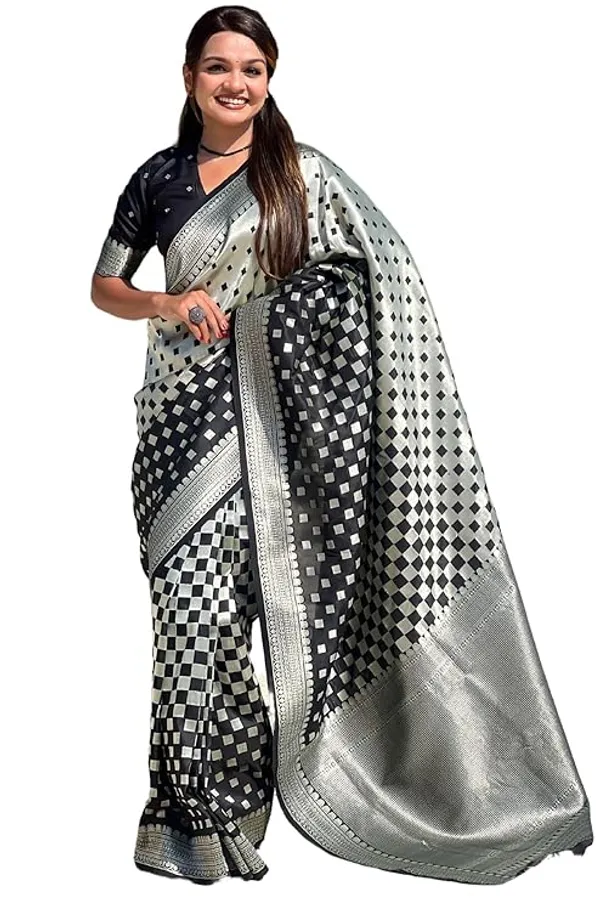 Banarasi_Soft_Silk_BLACK_Premium-Fancy_Saree_With_Blouse_For_Women