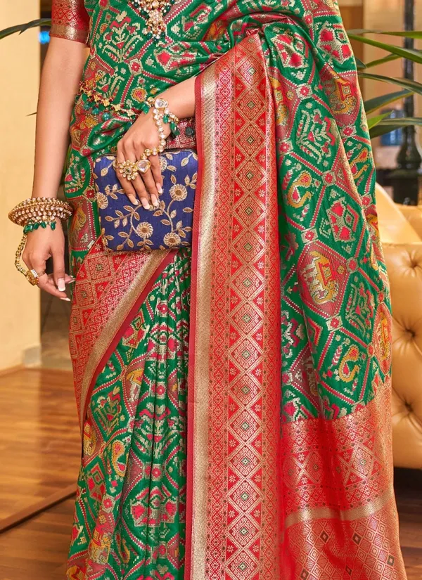 Banarasi_Soft_Silk_GREEN_Premium-Fancy_Saree_With_Blouse_For_Women