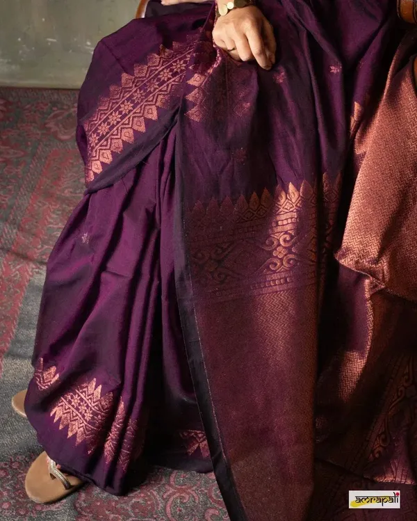 Banarasi_Soft_Silk_WINE_Premium-Fancy_Saree_With_Blouse_For_Women