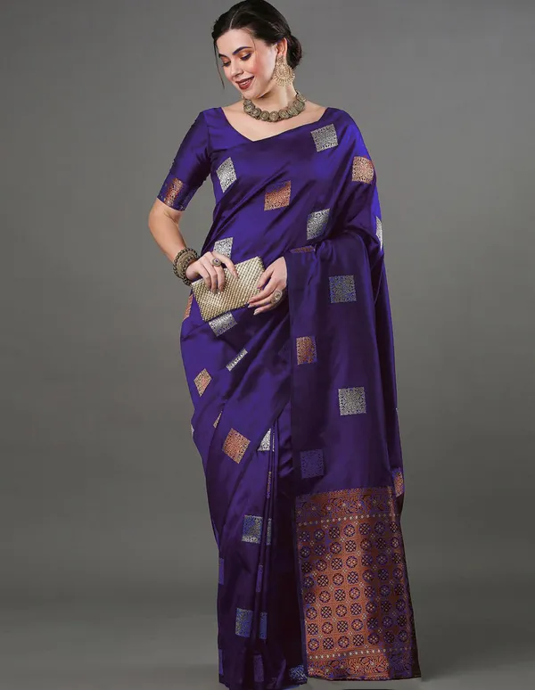 Banarasi_Soft_Silk_PURPLE_Premium-Fancy_Saree_With_Blouse_For_Women
