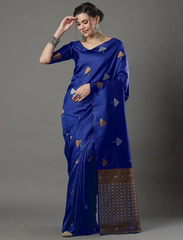 Banarasi_Soft_Silk_BLUE_Premium-Fancy_Saree_With_Blouse_For_Women