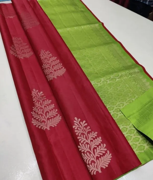 Banarasi_Soft_Silk_RED_Premium-Fancy_Saree_With_Blouse_For_Women