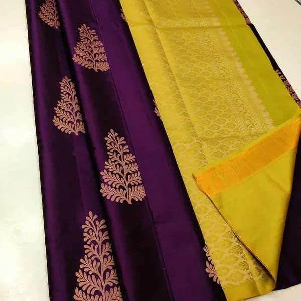 Banarasi_Soft_Silk_WINE-YELLOW_Premium-Fancy_Saree_With_Blouse_For_Women