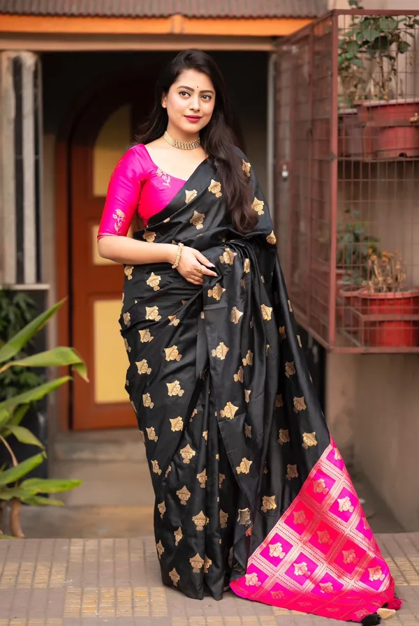 Banarasi_Soft_Silk_PINK_Premium-Fancy_Saree_With_Blouse_For_Women
