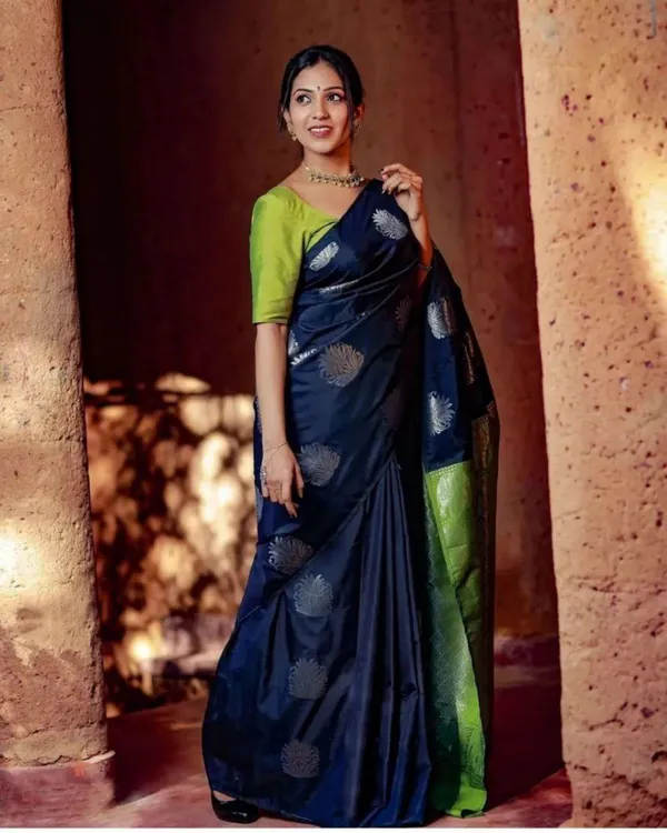 Banarasi_Soft_Silk_NAVY-BLUE_Premium-Fancy_Saree_With_Blouse_For_Women