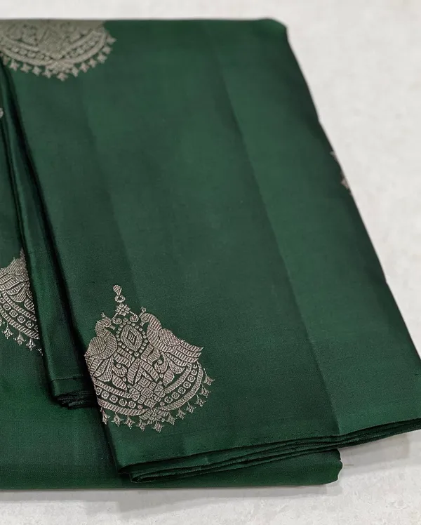 Banarasi_Soft_Silk_BOTTLE-GREEN_Premium-Fancy_Saree_With_Blouse_For_Women