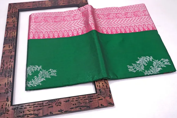Banarasi_Soft_Silk_GREEN-GAJARI_Premium-Fancy_Saree_With_Blouse_For_Women