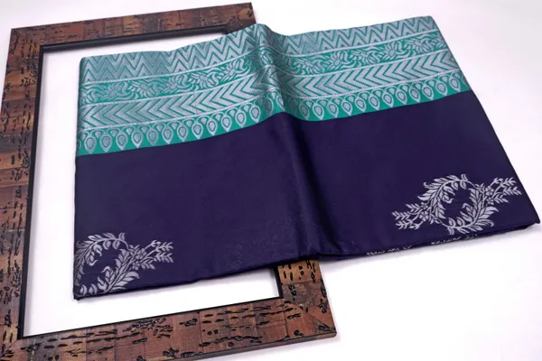 Banarasi_Soft_Silk_NAVY-BLUE-RAMA_Premium-Fancy_Saree_With_Blouse_For_Women