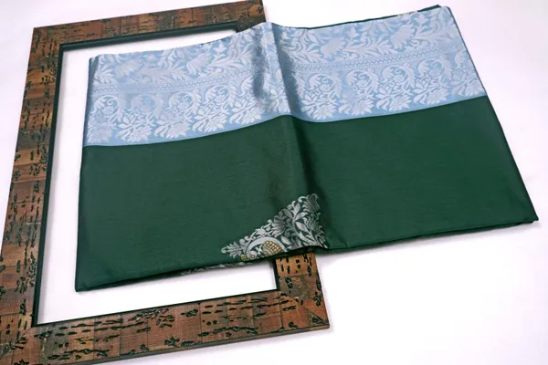 Banarasi_Soft_Silk_BOTTLE-GREEN-SKY_Premium-Fancy_Saree_With_Blouse_For_Women