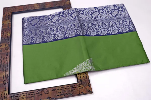 Banarasi_Soft_Silk_PARROT-BLUE_Premium-Fancy_Saree_With_Blouse_For_Women