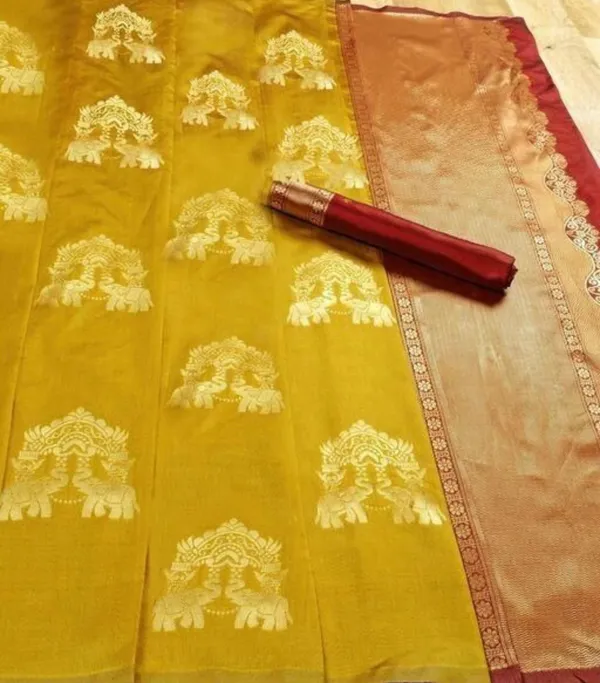 Banarasi_Soft_Silk_MUSTERD-RED_Premium-Fancy_Saree_With_Blouse_For_Women