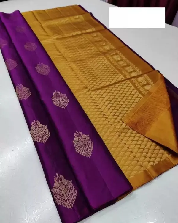 Banarasi_Soft_Silk_PURPLE-MUSTERD_Premium-Fancy_Saree_With_Blouse_For_Women