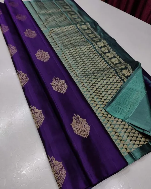 Banarasi_Soft_Silk_PURPLE-RAMA_Premium-Fancy_Saree_With_Blouse_For_Women