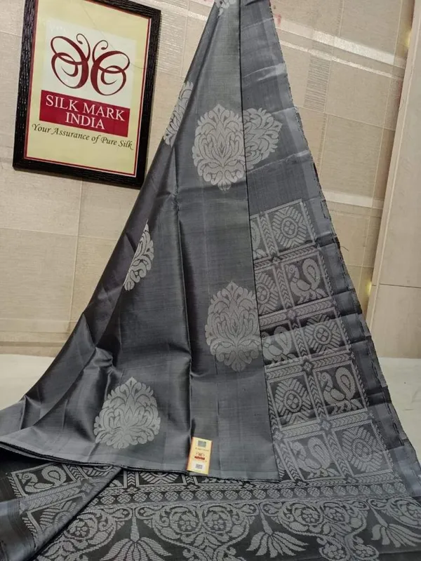 Banarasi_Soft_Silk_GREY_Premium-Fancy_Saree_With_Blouse_For_Women