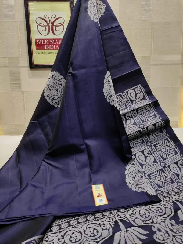 Banarasi_Soft_Silk_NAVY-BLUE_Premium-Fancy_Saree_With_Blouse_For_Women