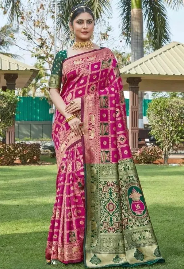 Banarasi_Soft_Silk_PINK_Premium-Fancy_Saree_With_Blouse_For_Women
