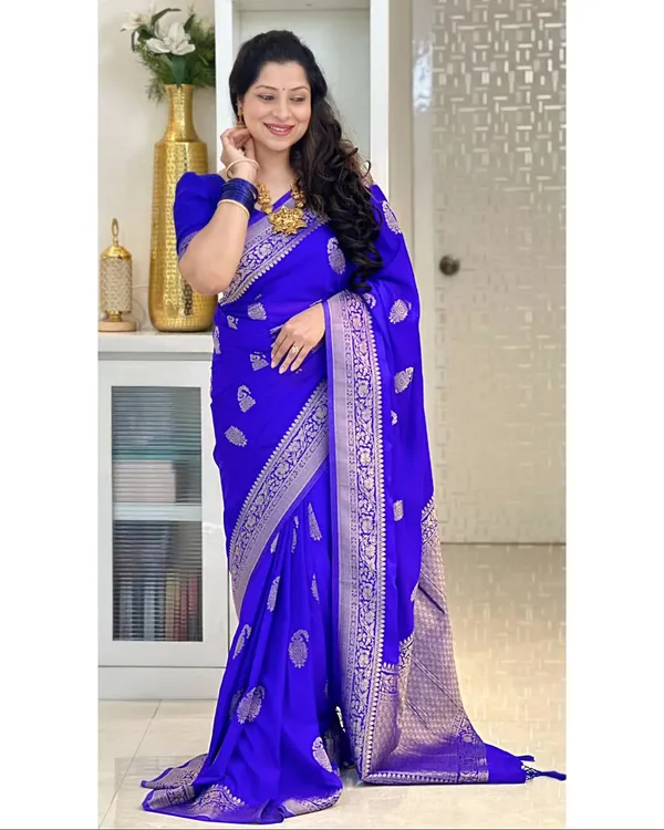 Banarasi_Soft_Silk_BLUE_Premium-Fancy_Saree_With_Blouse_For_Women