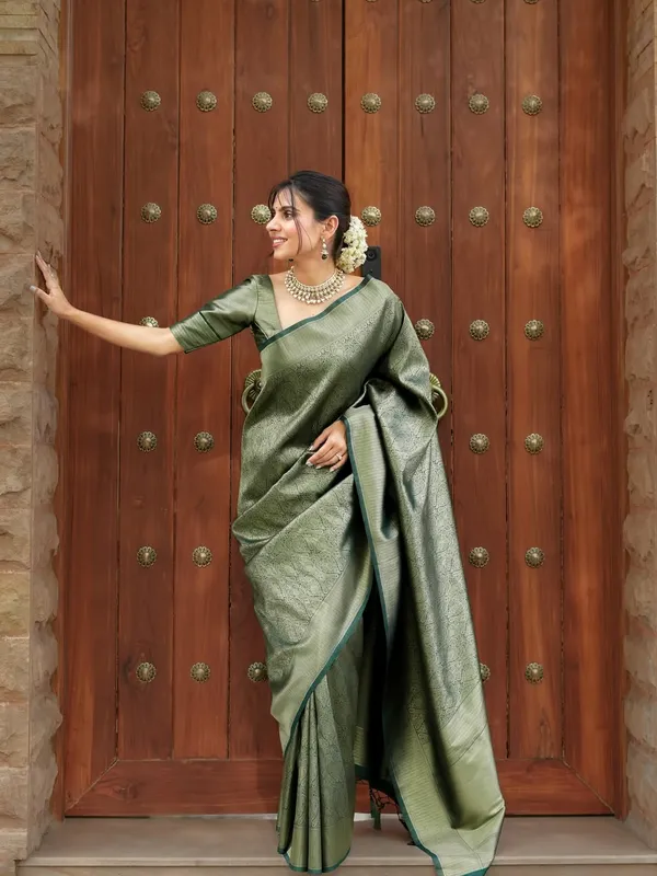 Banarasi_Soft_Silk_GREEN_Premium-Fancy_Saree_With_Blouse_For_Women