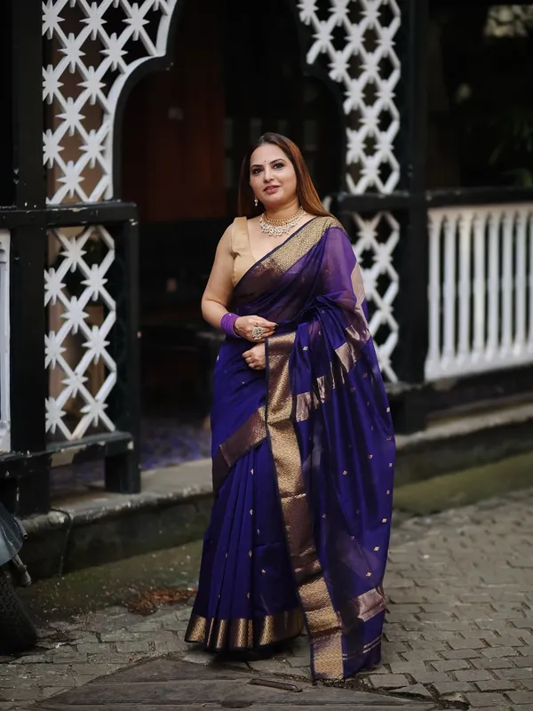 Pure_Soft_Cotton_ROYAL-BLUE_Premium-Fancy_Saree_With_Blouse_For_Women