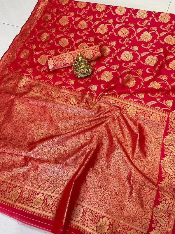 Banarasi_Soft_Silk_RED_Premium-Fancy_Saree_With_Blouse_For_Women
