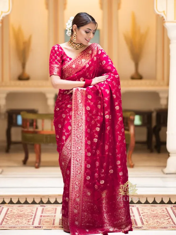 Banarasi_Soft_Silk_PINK_Premium-Fancy_Saree_With_Blouse_For_Women