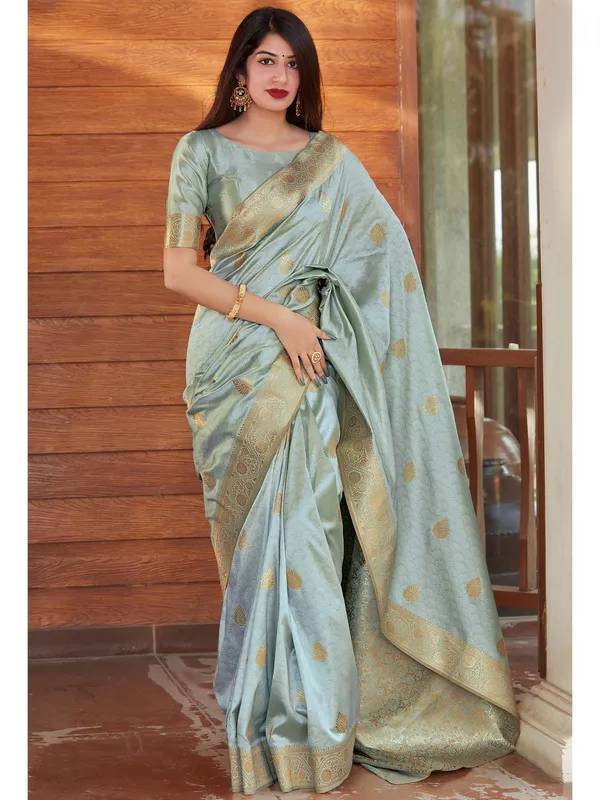Banarasi_Soft_Silk_PASTLE-GREEN_Premium-Fancy_Saree_With_Blouse_For_Women
