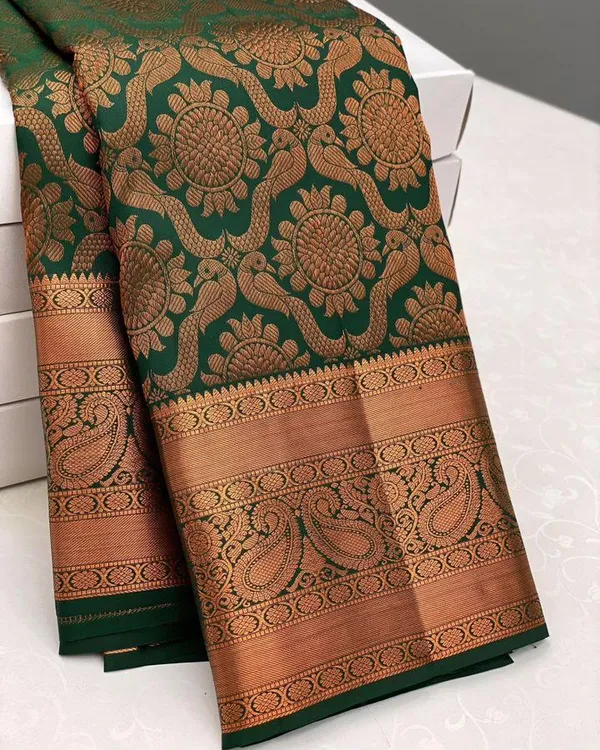 Banarasi_Soft_Silk_GREEN_Premium-Fancy_Saree_With_Blouse_For_Women