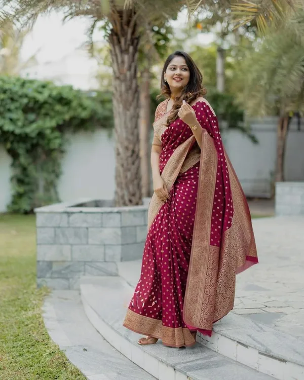Banarasi_Soft_Silk_RED_Premium-Fancy_Saree_With_Blouse_For_Women