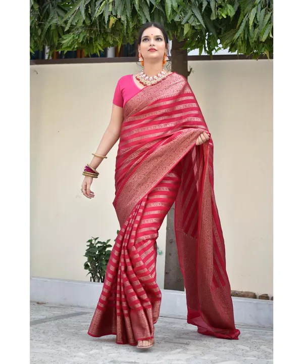 Banarasi_Soft_Silk_GAJARI_Premium-Fancy_Saree_With_Blouse_For_Women