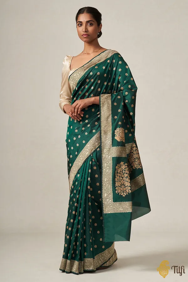Banarasi_Soft_Silk_GREEN_Premium-Fancy_Saree_With_Blouse_For_Women
