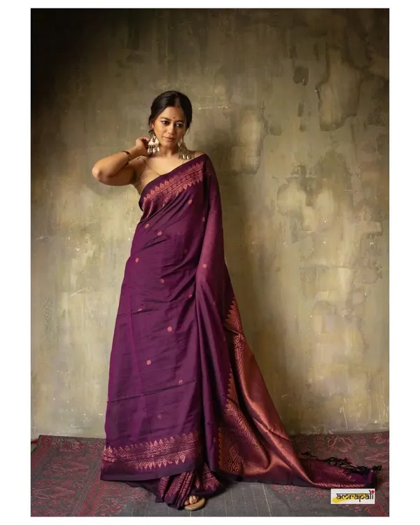Banarasi_Soft_Silk_WINE_Premium-Fancy_Saree_With_Blouse_For_Women
