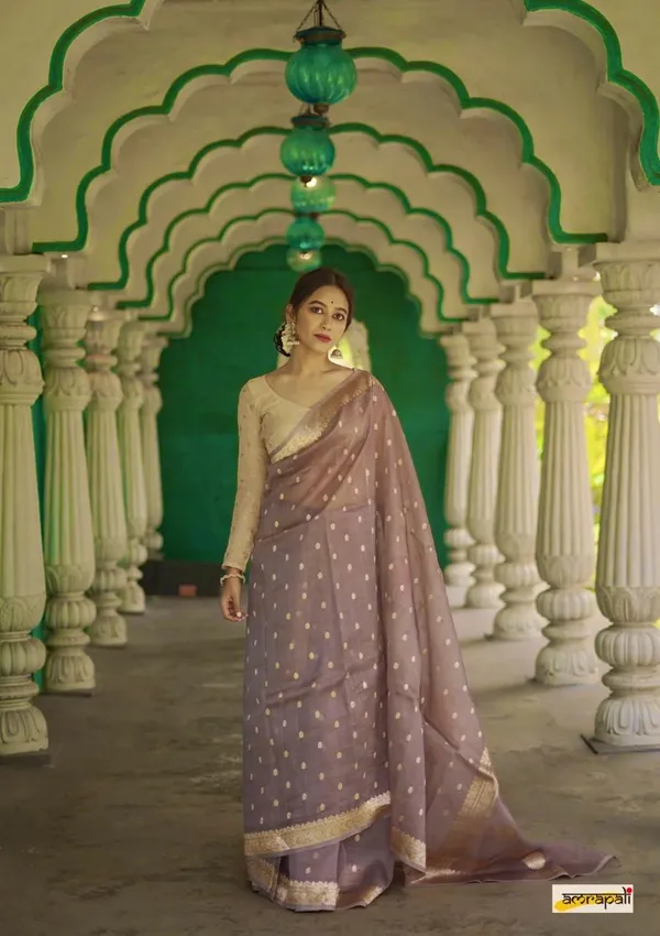 Pure_Soft_Cotton_LIGHT-ORANGE_Premium-Fancy_Saree_With_Blouse_For_Women