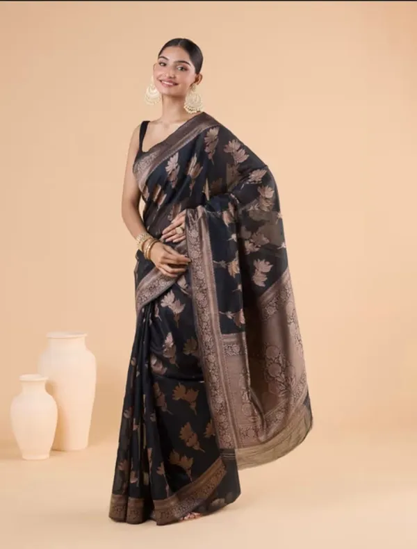 Banarasi_Soft_Silk_BLACK_Premium-Fancy_Saree_With_Blouse_For_Women
