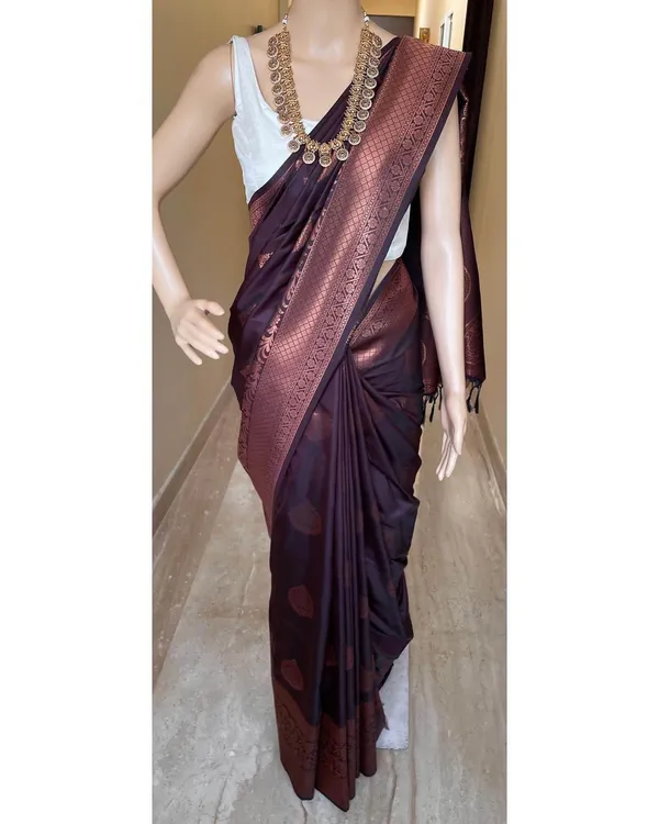 Banarasi_Soft_Silk_COFFEE_Premium-Fancy_Saree_With_Blouse_For_Women