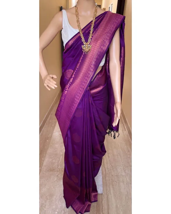 Banarasi_Soft_Silk_WINE_Premium-Fancy_Saree_With_Blouse_For_Women