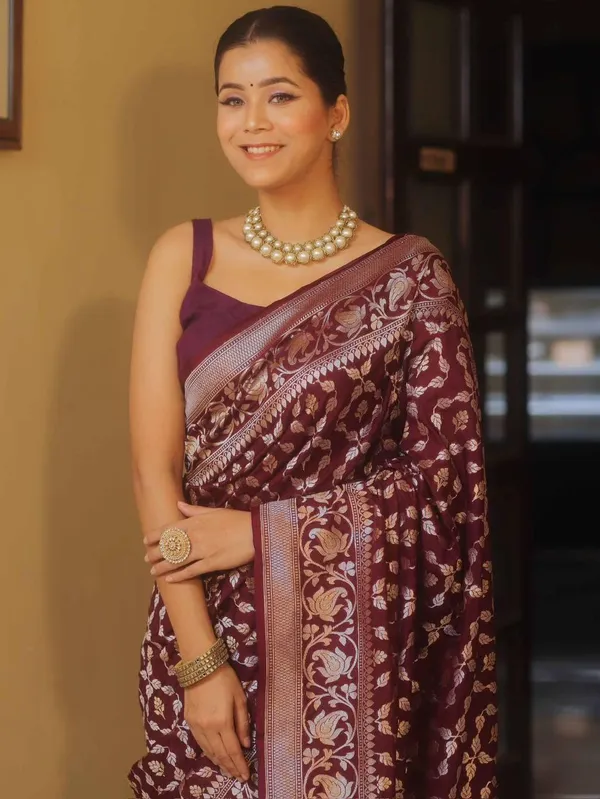 Banarasi_Soft_Silk_WINE_Premium-Fancy_Saree_With_Blouse_For_Women