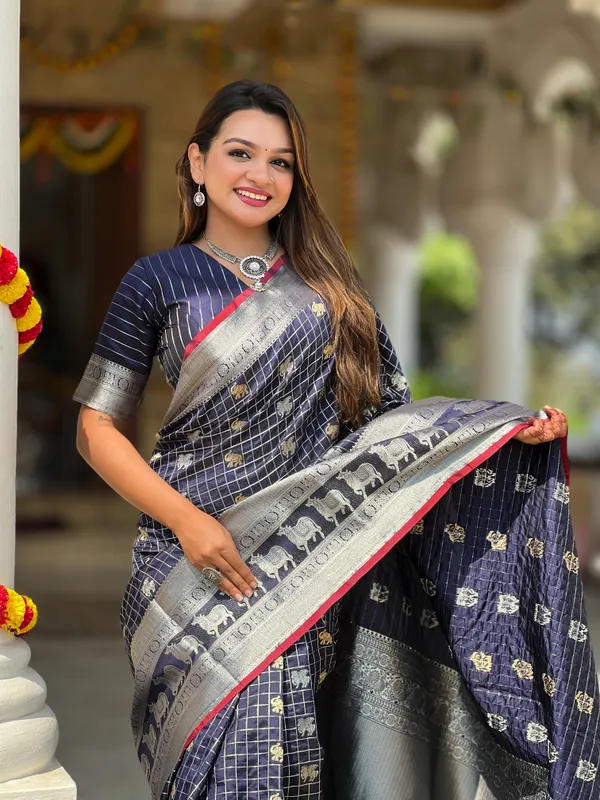 Banarasi_Soft_Silk_NAVY-BLUE_Premium-Fancy_Saree_With_Blouse_For_Women