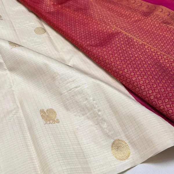 Banarasi_Soft_Silk_WHITE-RED_Premium-Fancy_Saree_With_Blouse_For_Women