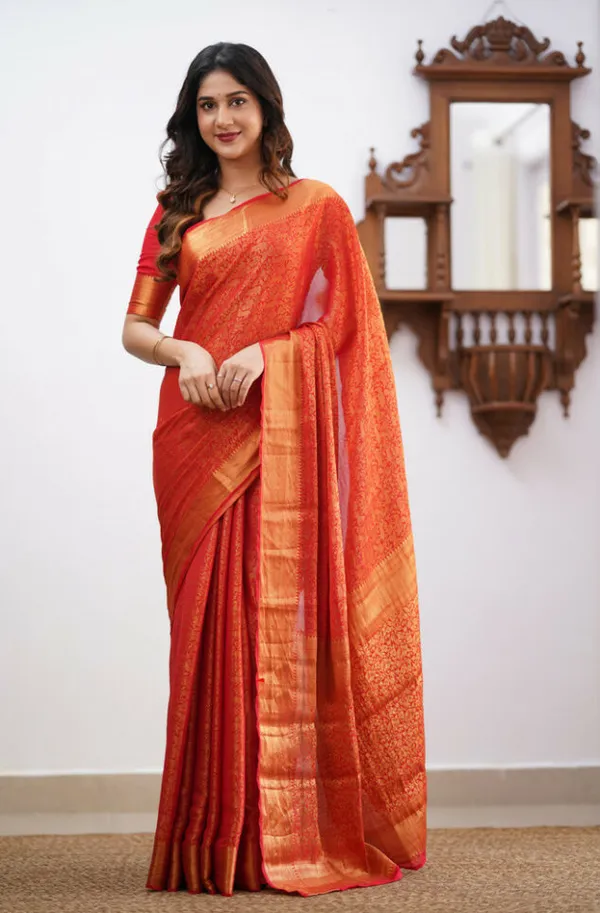 Banarasi_Soft_Silk_RED_Premium-Fancy_Saree_With_Blouse_For_Women