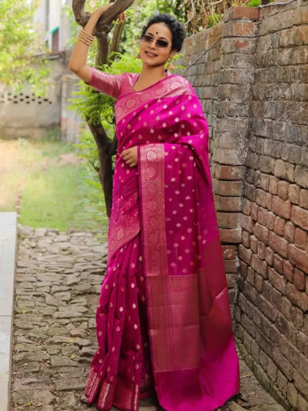 Banarasi_Soft_Silk_PINK_Premium-Fancy_Saree_With_Blouse_For_Women