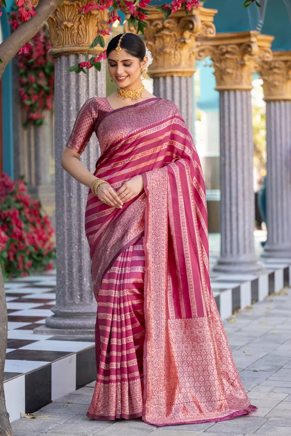 Banarasi_Soft_Silk_GAJARI_Premium-Fancy_Saree_With_Blouse_For_Women