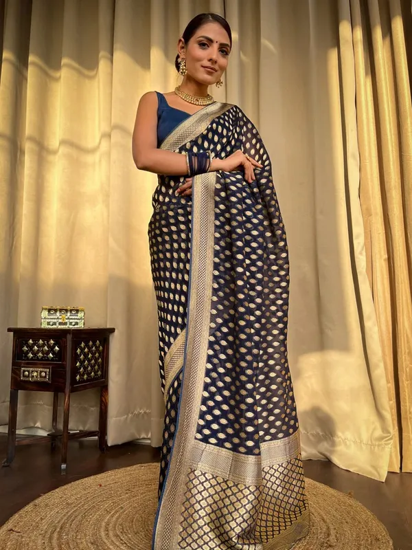Banarasi_Soft_Silk_BLUE_Premium-Fancy_Saree_With_Blouse_For_Women