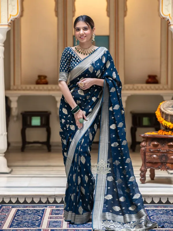 Banarasi_Soft_Silk_RAMA_Premium-Fancy_Saree_With_Blouse_For_Women