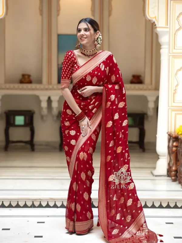 Banarasi_Soft_Silk_RED_Premium-Fancy_Saree_With_Blouse_For_Women