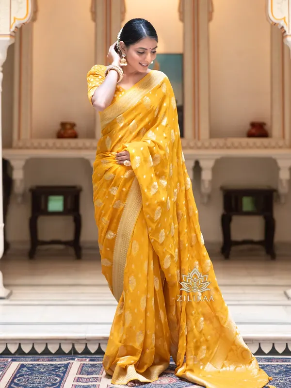 Banarasi_Soft_Silk_YELLOW_Premium-Fancy_Saree_With_Blouse_For_Women