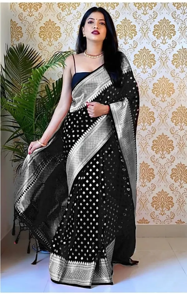 Banarasi_Soft_Silk_BLACK_Premium-Fancy_Saree_With_Blouse_For_Women
